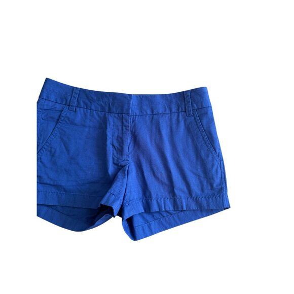 J CREW Women's  Blue 100% Cotton Chino Shorts Size 0 - Picture 5 of 6